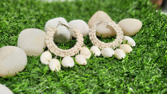 Boho Shell Hoop Earrings – Coastal Vibes with Handcrafted Charm